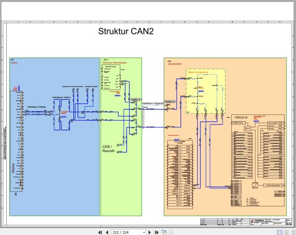 Terex Fuchs Material Handlers MHL350E 4000 Wiring Diagram 6790200117 DE 3