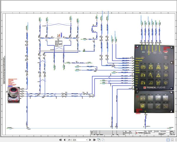 Terex Fuchs Material Handlers MHL350E 4110 Wiring Diagram 6790200174 DE 2