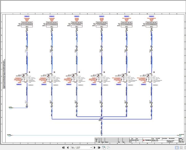 Terex Fuchs Material Handlers MHL350E 4125 Wiring Diagram 6790200184 DE 2