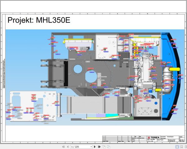 Terex Fuchs Material Handlers MHL350E 4190 Wiring Diagram 6790200245 DE 1