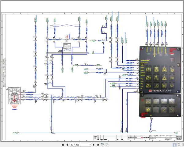 Terex Fuchs Material Handlers MHL350E 4190 Wiring Diagram 6790200245 DE 2