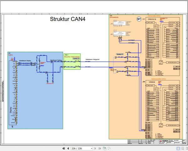 Terex Fuchs Material Handlers MHL350E 4190 Wiring Diagram 6790200261 DE 3
