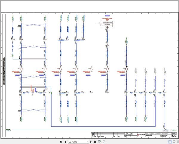 Terex Fuchs Material Handlers MHL350E 4219 Wiring Diagram 6790200265 DE 2