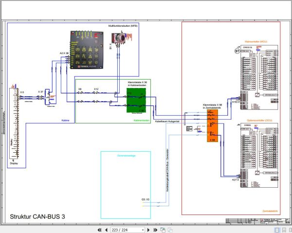Terex Fuchs Material Handlers MHL350E HD 4100 Wiring Diagram 6790200161 DE 3