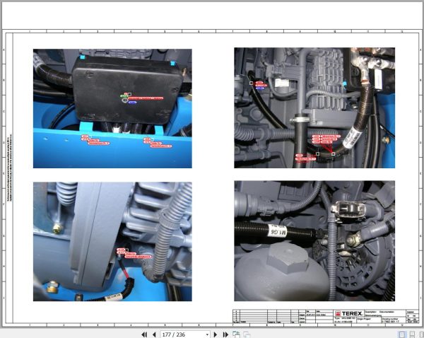 Terex Fuchs Material Handlers MHL350E HD 4198 4288 Wiring Diagram 6790200260 DE 3