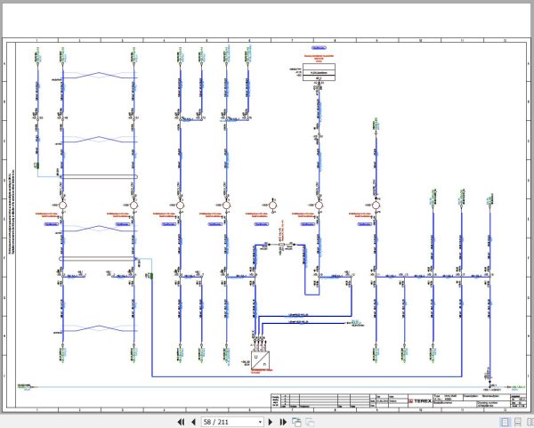 Terex Fuchs Material Handlers MHL354E 4000 Wiring Diagram 6790200164 DE 2
