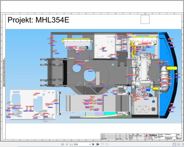 Terex Fuchs Material Handlers MHL354E 4001 4002 Wiring Diagram 6790200191 DE 1