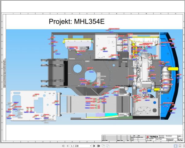 Terex Fuchs Material Handlers MHL354E 4003 Wiring Diagram 6790200291 DE 1