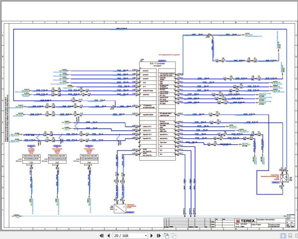 Terex Fuchs Material Handlers MHL354F 5000 Wiring Diagram 6790200330 DE 2