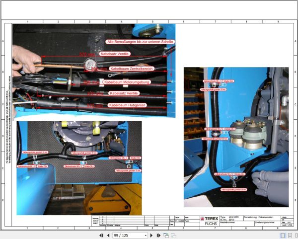 Terex Fuchs Material Handlers MHL355D 0013 Wiring Diagram 6790200185 DE 3
