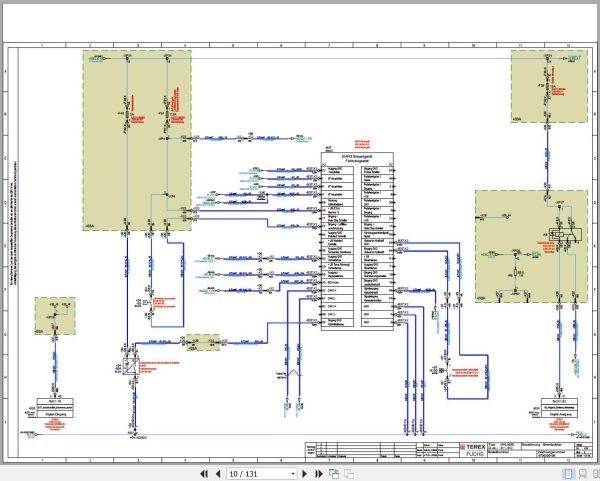 Terex Fuchs Material Handlers MHL355D 011 012 Wiring Diagram 6790200106 DE 2