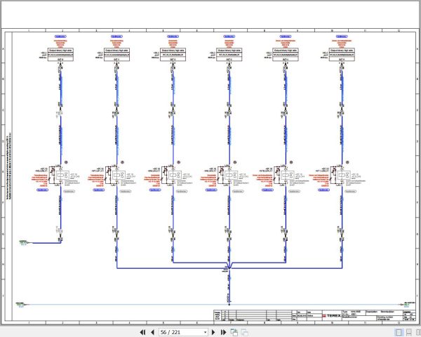 Terex Fuchs Material Handlers MHL355E 4001 Wiring Diagram 6790200168 DE 2