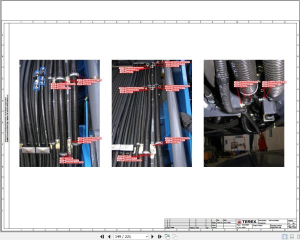 Terex Fuchs Material Handlers MHL355E 4001 Wiring Diagram 6790200168 DE 3