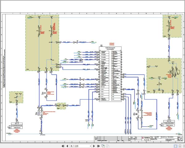 Terex Fuchs Material Handlers MHL360D 0864 Wiring Diagram 6790200127 DE 2