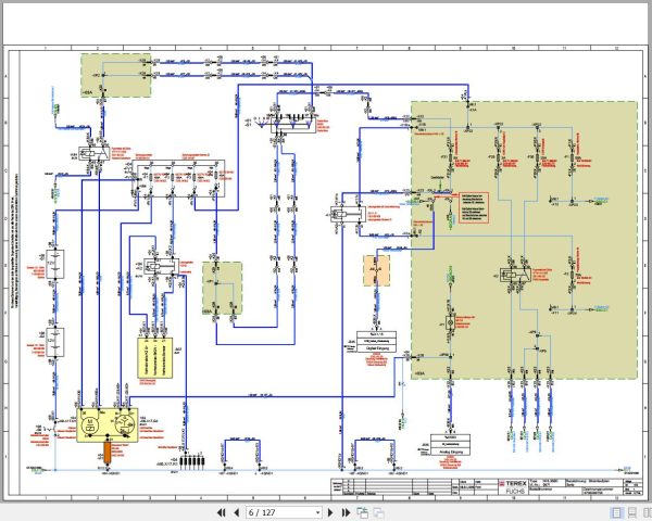 Terex Fuchs Material Handlers MHL360D 0971 Wiring Diagram 6790200158 DE 2