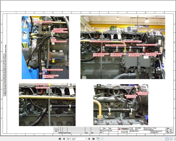 Terex Fuchs Material Handlers MHL360D 0971 Wiring Diagram 6790200158 DE 3