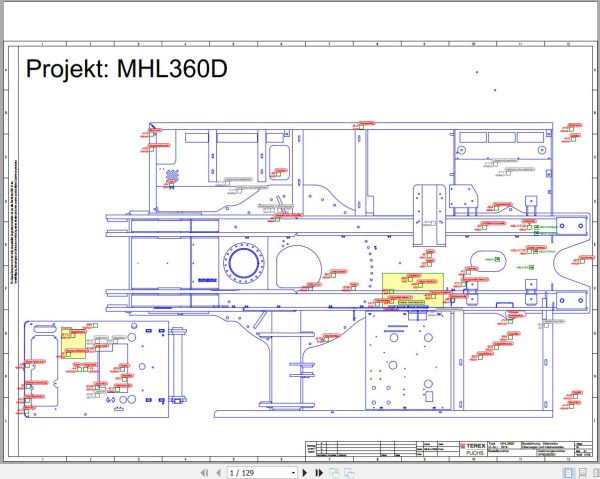 Terex Fuchs Material Handlers MHL360D 1010 Wiring Diagram 6790200320 DE 1
