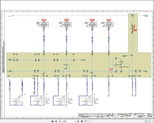 Terex Fuchs Material Handlers MHL360D 1010 Wiring Diagram 6790200320 DE 2
