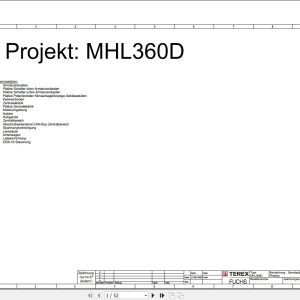Terex Fuchs Material Handlers MHL360D 560 Wiring Diagram 6790200003 DE 1
