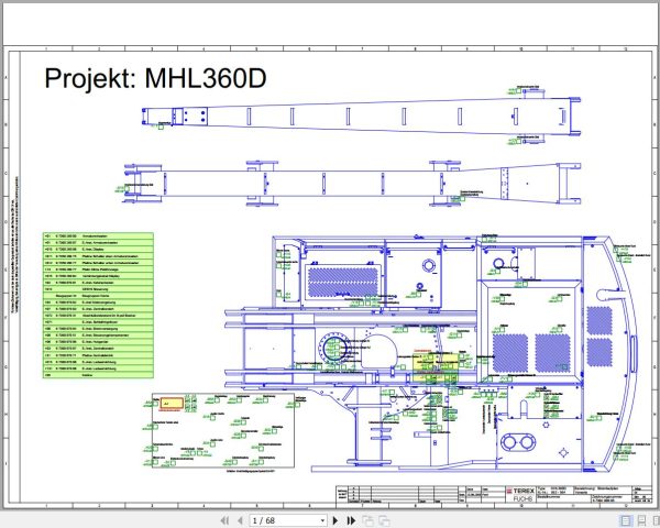 Terex Fuchs Material Handlers MHL360D 563 564 Wiring Diagram 6790200005 DE 1