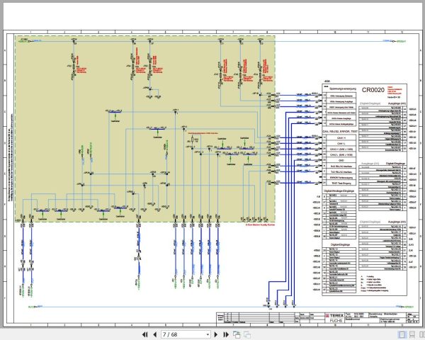 Terex Fuchs Material Handlers MHL360D 563 564 Wiring Diagram 6790200005 DE 2