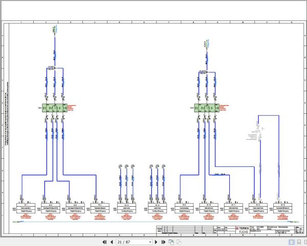 Terex Fuchs Material Handlers MHL360D 563 Wiring Diagram 6790200022 DE 2