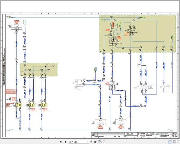 Terex Fuchs Material Handlers MHL360D 575 628 Wiring Diagram 6790200023 DE 2