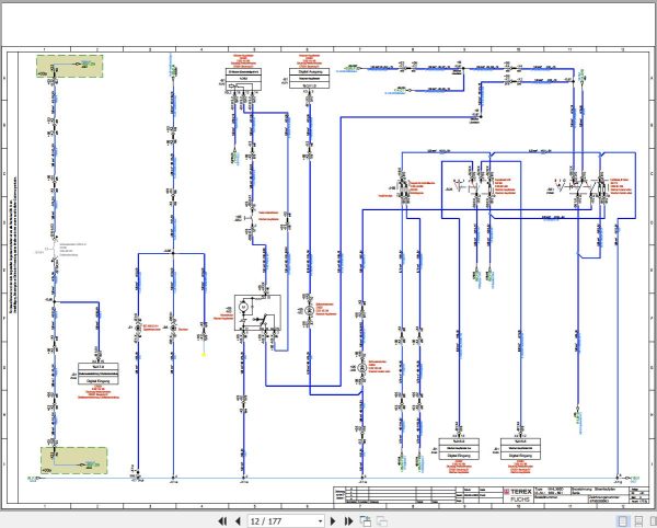 Terex Fuchs Material Handlers MHL360D 669 801 Wiring Diagram 6790200063 DE 2