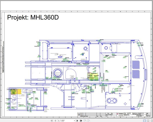 Terex Fuchs Material Handlers MHL360D 683 Wiring Diagram 6790200083 DE 1
