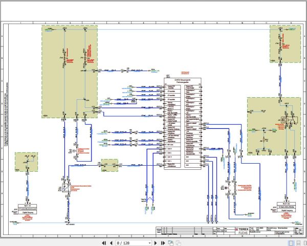 Terex Fuchs Material Handlers MHL360D 860 Wiring Diagram 6790200254 DE 2