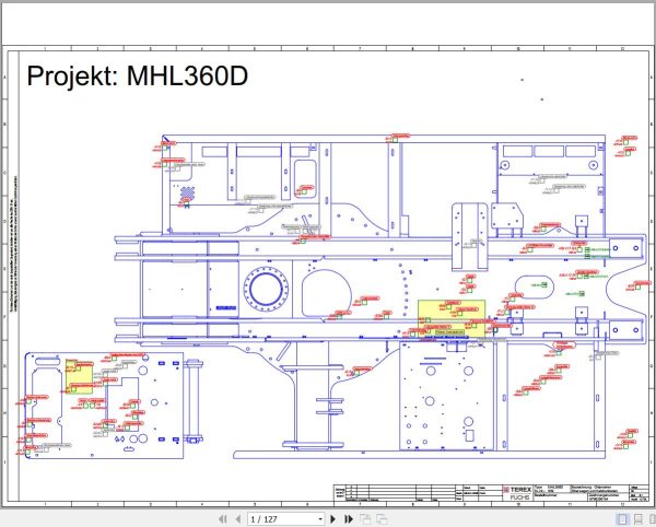 Terex Fuchs Material Handlers MHL360D 939 Wiring Diagram 6790200154 DE 1