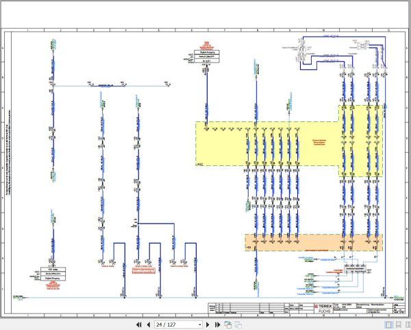 Terex Fuchs Material Handlers MHL360D 939 Wiring Diagram 6790200154 DE 2