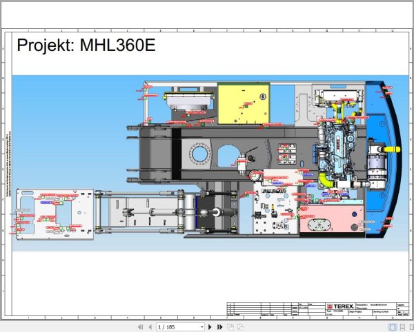 Terex Fuchs Material Handlers MHL360E 4001 Wiring Diagram 6790200118 DE 1