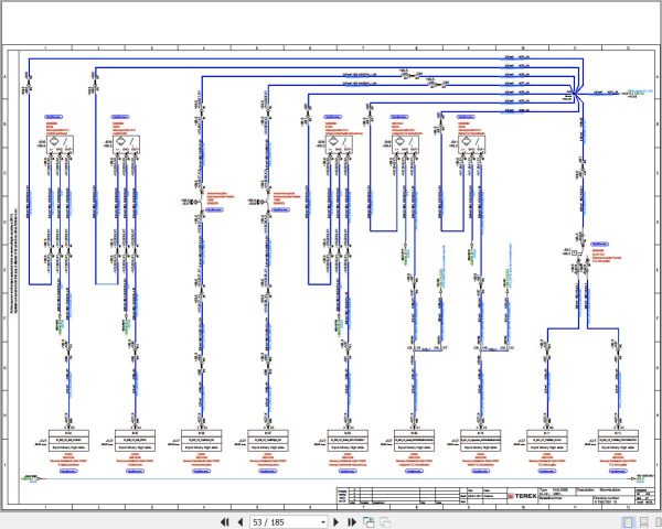 Terex Fuchs Material Handlers MHL360E 4001 Wiring Diagram 6790200118 DE 2
