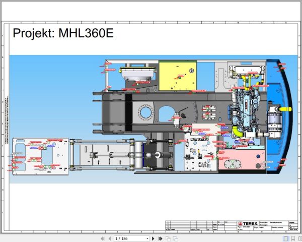 Terex Fuchs Material Handlers MHL360E 4001 Wiring Diagram 6790200221 DE 1