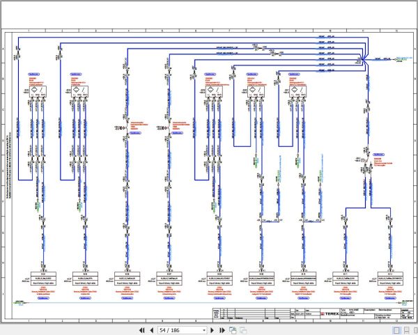 Terex Fuchs Material Handlers MHL360E 4001 Wiring Diagram 6790200221 DE 2