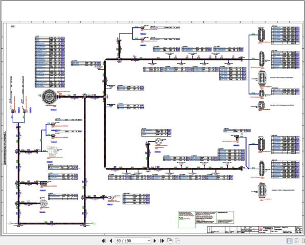Terex Fuchs Material Handlers MHL360E 4032 Wiring Diagram 6790200177 DE 2