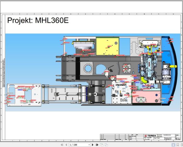 Terex Fuchs Material Handlers MHL360E 4053 Wiring Diagram 6790200213 DE 1