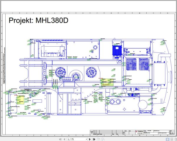 Terex Fuchs Material Handlers MHL380 101 103 Wiring Diagram 6790200040 DE 1