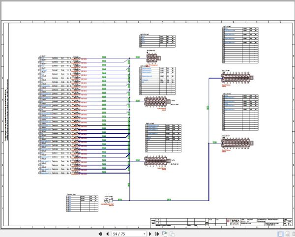 Terex Fuchs Material Handlers MHL380 101 103 Wiring Diagram 6790200040 DE 3