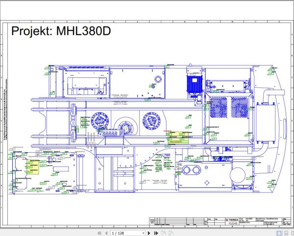 Terex Fuchs Material Handlers MHL380 102 Wiring Diagram 6790200073 DE 1