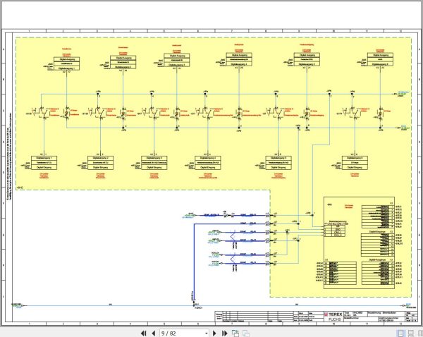 Terex Fuchs Material Handlers MHL380 105 Wiring Diagram 6790200065 DE 2