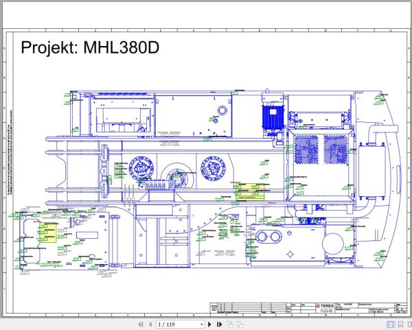 Terex Fuchs Material Handlers MHL380 110 113 Wiring Diagram 6790200084 DE 1