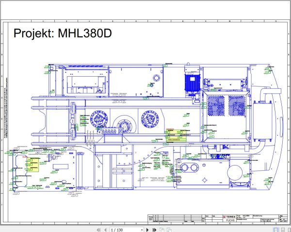 Terex Fuchs Material Handlers MHL380 117 Wiring Diagram 6790200080 DE 1