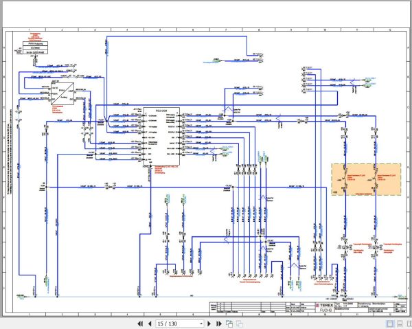 Terex Fuchs Material Handlers MHL380 117 Wiring Diagram 6790200080 DE 2