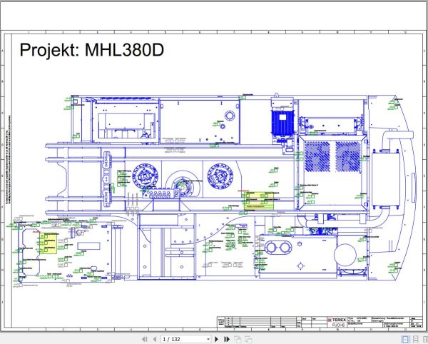 Terex Fuchs Material Handlers MHL380 120 Wiring Diagram 6790200085 DE 1