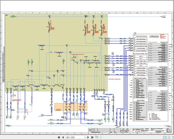 Terex Fuchs Material Handlers MHL380 122 123 Wiring Diagram 6790200076 DE 2