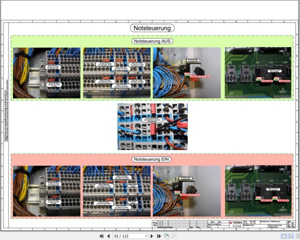 Terex Fuchs Material Handlers MHL380 122 123 Wiring Diagram 6790200076 DE 3