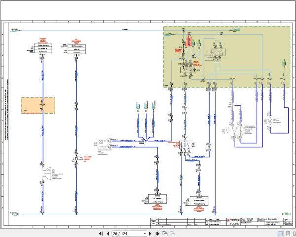 Terex Fuchs Material Handlers MHL380 ab 104 Wiring Diagram 6790200055 DE 2