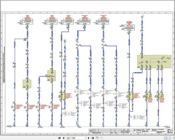 Terex Fuchs Material Handlers MHL380D 0128 Wiring Diagram 6790200125 DE 2